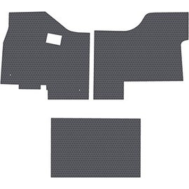 Lloyd Mats Compatible with Peterbilt 567/579 Fits 2013-2019 (with NO Battery Under Passenger seat) -All-Weather Rubber 3 Piece (Full Cab) Floor Mats Pick Black Gray or Tan (Gray)