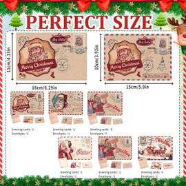 Pack of 12 Christmas Cards with Envelope, Christmas Folding Cards, Invitation Cards, Christmas Party, Motif for the Most Beautiful Christmas Greetings in Kraft Paper Look