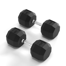 PVC Hex Dumbbell Weight Set, Multiple Sizes Exercise & Fitness Dumbbells,100LB Set(5+10+15+20LB) x2,110LB Set (25+30LB) x2, 35-50LBS Pairs for Muscle Toning, Strength Building & Full Body Workout
