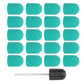 Watris Veiyi Pack of 20 Sanding Caps, Nail Cutter, 13 x 19 mm Sanding Caps, Sanding Sleeves, Nail Cutter, Suitable for Polishing and Shortening Fingernails