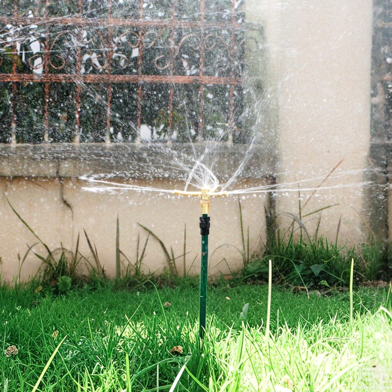 ARICOR 2 Pack 3-Arm Garden Sprinkler, 360 Degree Rotation Garden