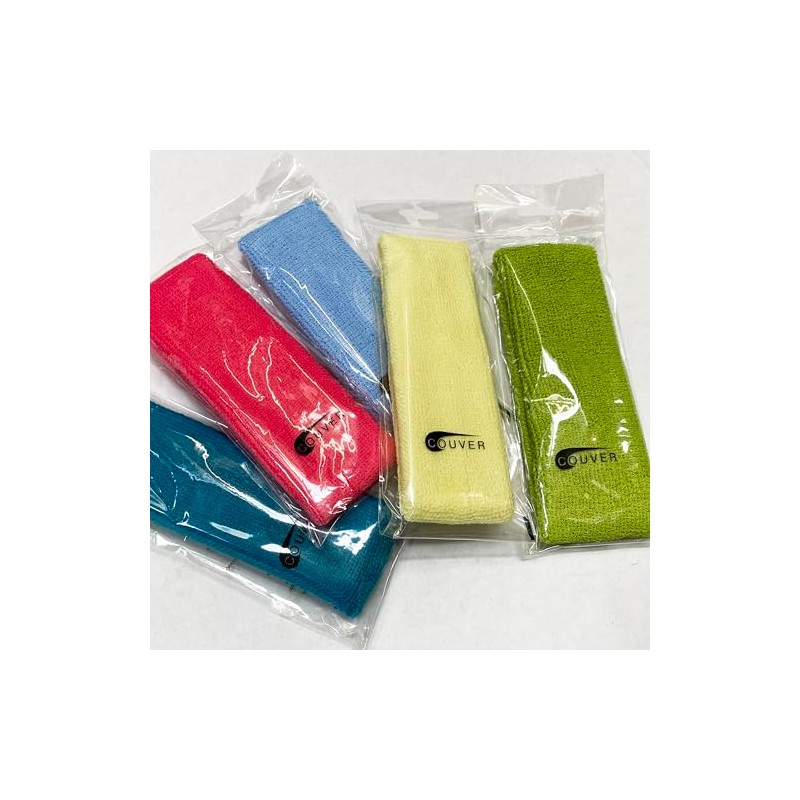 Couver - Diadema de rizo de color sólido, 4 piezas,