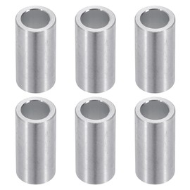 PATIKIL M8 Aluminum Spacers, 6pcs 5/16" x 1/2" Round Metal Spacers for 5/16 or M8 Screw Bolts, Unthreaded Standoff Bushing 1"L, 8.2x12x25mm