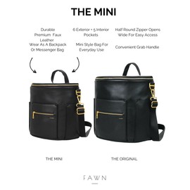 FAWN DESIGN Mini Diaper Bag (Mini Travel Backpack for Baby Essentials)