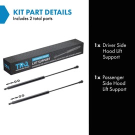 TRQ Driver & Passenger Side Hood Lift Support Shock Strut Set Compatible with 2013-2017 Honda Accord