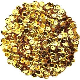 Angel Malone ® 15g (±) 1200 pcs. 6-7mm in Diameter Premium Quality Cup Sequins DIY Arts Crafts Making - UK Seller (Gold)