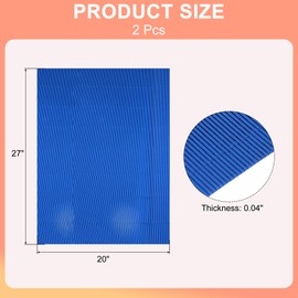 Rebower Corrugated Cardboard Paper Sheets, Corrugated Paper Cardboard Inserts [for Craft and DIY Projects] - 20x27 Inch/Blue Sequin/2 Pcs