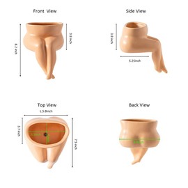 Misijuer Ceramic Plant Pot - Body Form Flower Pot with Draniage Hole & Rubber Plugs for Indoor/Outdoor Plants - Modern Boho Decorative Planter for Home Decor -Plants not Included