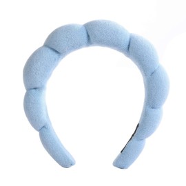 Diademas Para Cabello Mujer, Diadema Facial para Cuidado de la Piel, Diadema Spa Aro de Esponja Suave Y Cómodo, Esponja Facial, Spa Headband, Estilo Fresco y Dulce (azul)