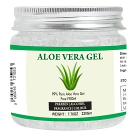 100% Pure Aloe Vera Gel | 100% Pure Natural Aloe Gel | for Moisturizing Face Skin & Hair C