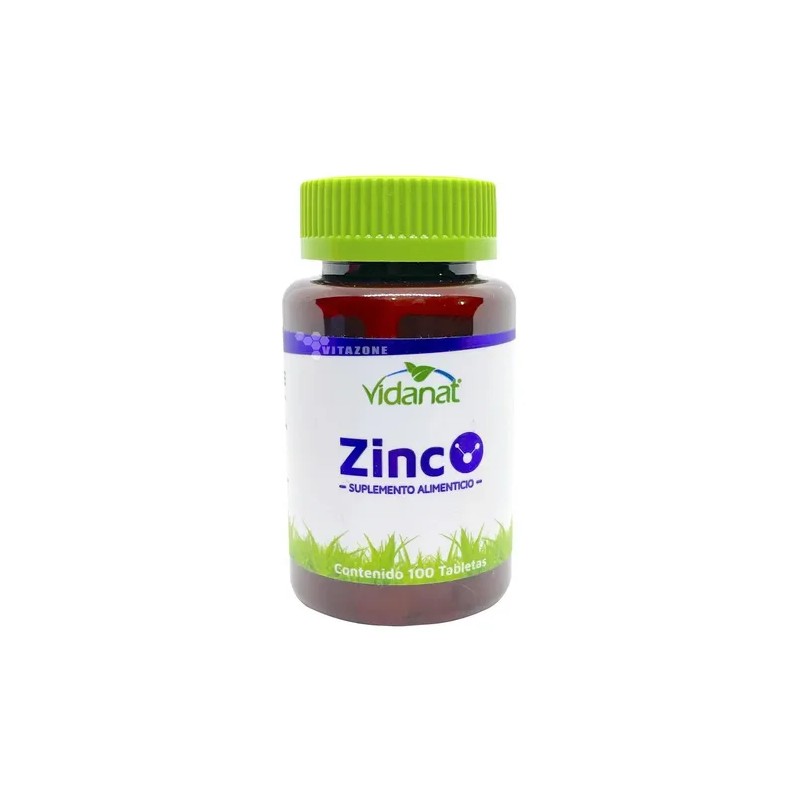 Zinc Suplemento Vidanat 100 Tabs