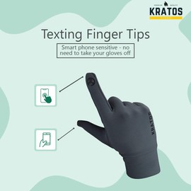 Kratos Cycling Gloves Full Finger Mountain Bike Touch Screen Anti-slip Lightweight Gloves MTB Gloves for Running Biking Sporting Driving for Men Women