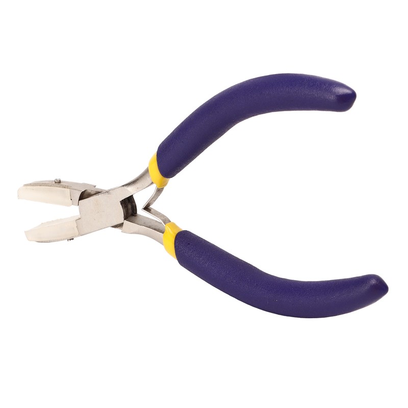 Flat Nose Pliers Blue Handle Double Spring Structure Carbon Steel