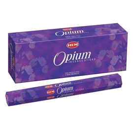 Hem Black Opium Incense Sticks (120 Sticks, 6 Boxes Inside) - 9 Inches Long, ...