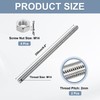 sourcing map Fully Threaded Rod M14 x 250mm 2mm Thread
