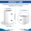 JaGely 4 Pieces 304 Stainless Steel Deck Flanges White Flange