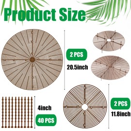 Srmayyi 4 Pcs Plant Pot Grid,20.5 Inch 11.8 Inch Soil Protector Covers Cuttable Flower Pot Grid,Cat Digging Stopper Baby Safety Plant Pot Cover with Stakes for Indoor Outdoor