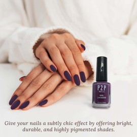 P2P Nails Purple Nail Lacquer - All Season Nail Polish - Salon Quality Nail Polish - Natural Shine (Pick Your Boysen)