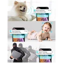 VIMTAG Wireless Security Camera Indoor Dome Surveillance IP Camera, 4M 1080P HD