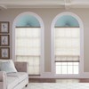 100% Light Blocking Arch Window Shades, Pleated Fabric Half Circle