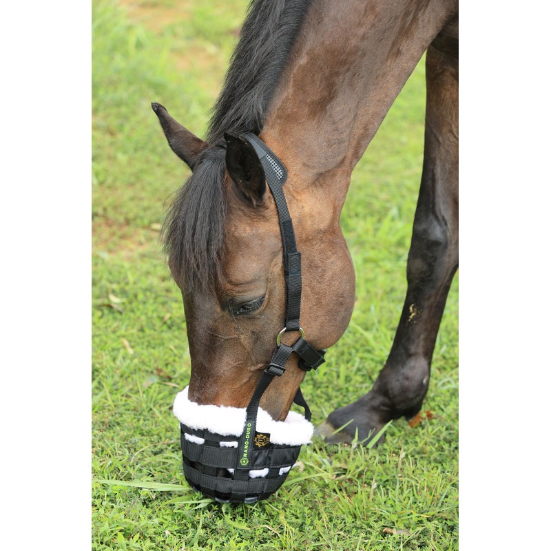 T TEKE Nano-Duro II Deluxe Horse Grazing Muzzle with Fleece