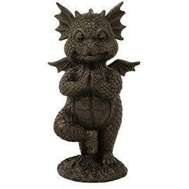 MystiCalls Garden Dragon Figurine - Model Yoga Tree Small - Fantasy Figure Decorative Dragon Garden
