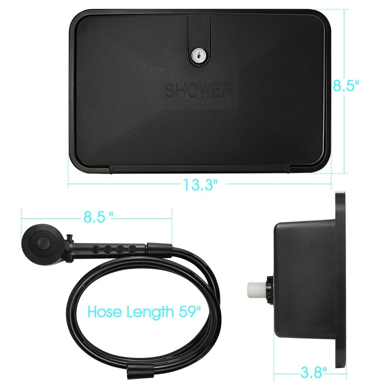 EXCELFU RV Exterior Shower Box Kit RV Outdoor Shower with