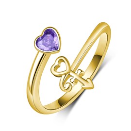 qielizhu Prince Symbol Ring 925 Sterling Silver Prince Symbol Jewelry Gifts for Music Fans Women Prince Souvenir Accessories (Gold)