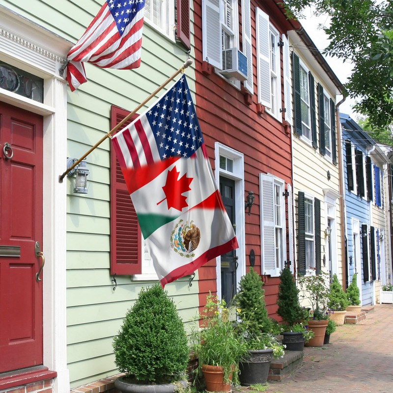 America Canada Mexico Flag 3x5 Ft North America Friendship Flags