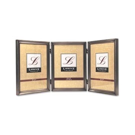 Lawrence Frames Bead Border Design, 5x7 Triple, Pewter
