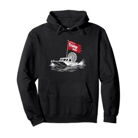 Airboat Captain Trump Supporter Flag Swamp Boat Patriotic Pullover Hoodie
