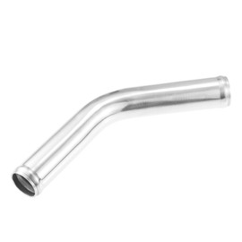 X AUTOHAUX 57mm 2.25" OD 4" 100mm Leg Length Universal Car Aluminum Alloy Tube Intercooler Pipe 45 Degree Bend Elbow Air Intake Joiners Tubing - Pack of 1