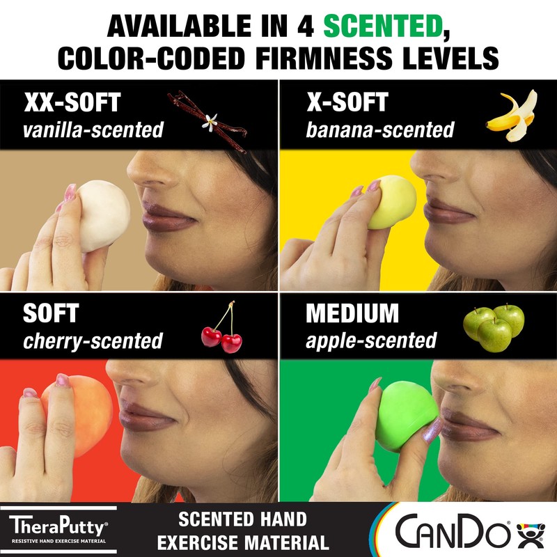CanDo TheraPutty Scented Hand Exercise Putty for Rehabilitation, Exercises, Hand