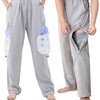 AUSTYLCO Urine Bag Holder Pants with Zippered Pockets,Incontinence Catheter Pants,Urine