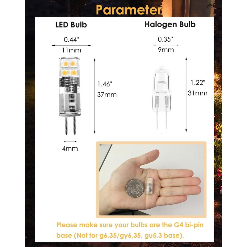Noobibaba G4 LED Bulb 12V 24V, T3 LED Landscape Light
