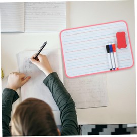 SAFIGLE 1 Set English Pinyin Magnetic Small Whiteboard for Kids Pinyin Kanji English Practice Education 4 Rows 3 Gates Writing Whiteboard 21x30cm Blue Frame (Eraser + 3 Whiteboard Pens + Red Flag