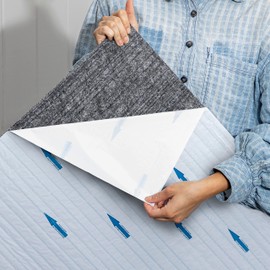 Mohawk Home 24" x 24" Indoor/Outdoor 0.25" Pile Height, Peel and Stick Carpet Tile, Grey Polyester, (15 Tiles) (60 sqft/Box)