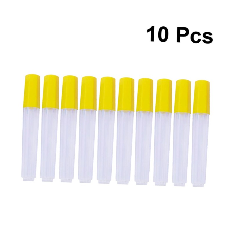 LIFKOME 10pcs Transparent Sealed Tube Needle Holder Storage Bottles for