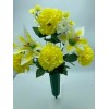 Memory Lane Memorials DIY Silk Flower Yellow Carnation White Lilly