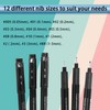 Tabanzhe Fineliner Pens Black-12PCS Art Pens Drawing Pens for Artist