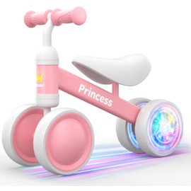 Bekilole Colorful Baby Balance Bike Toys for 1 2 3 Year Old Girl Gifts, 12-36 Month Toddler Balance Bike, First Riding on Toys, One Year Old Girl Birthday Gifts, Upgraded Version - Pink