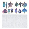 HUAKENER 2 Pcs Christmas Resin Molds, 12 Different Shapes Christmas