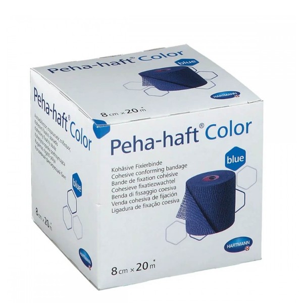 Hartmann Peha-haft Color Cohesive Conforming Bandage Blue 8cm x 20m