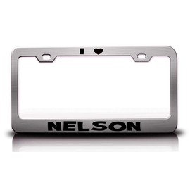 Custom Brother - I Love Nelson New Zealand World Cities Metal Car SUV Truck License Plate Frame Ch c99