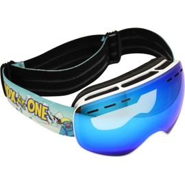 MDXONE Kids Ski Goggles, Kids Snowboard Goggles for Boys Girls Toddler Age 3-14 anti-fog 100% UV (white)