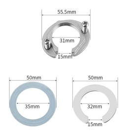 Stainless Steel Faucet Fixing Nut Kit, Single Hole Faucet Fixing Piece, Lock Nut Mounting Fitting to Prevent Kitchen and Bathroom Faucets from Loosening, Single Hole Nut Mounting Type Connector 31 mm