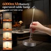 Rechargeable Cordless Small Table Lamp,6000mAh Battery Operated,LED Touch Dimmable Modern