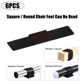 QYNuLi 6 Pcs Chair Foot Pads Wraparound Furniture Protectors Non Slip Floor Protectors for Rocking Chair Cradle Desk