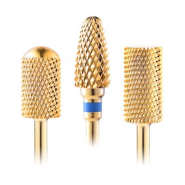 siyuwuro Nail Drill Bit Set 3Pcs 3/32'' Safety Bits for Nail Drill Barrel/Corn Tungsten Steel Cuticle Nail Drill Bit Nail Art Tools to Remove Gel Acrylic Nails Manicure Pedicure Nail File Drill Bit