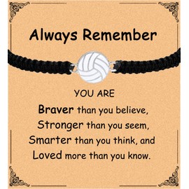 YEEQIN Inspirational Football Volleyball Baseball Tennis Basketball Sport Bracelet Thread Woven Adjustable Rope Bracelets Sports Gift Sport Fans Jewelry (volleyball)